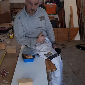 Während der frühstückspause, vom Lehrling überrascht